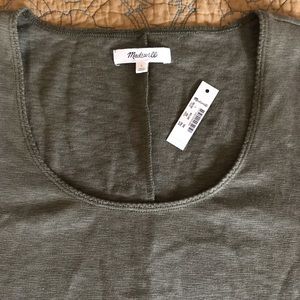 NWOT Madewell scoop neck long-sleeve baby tee
